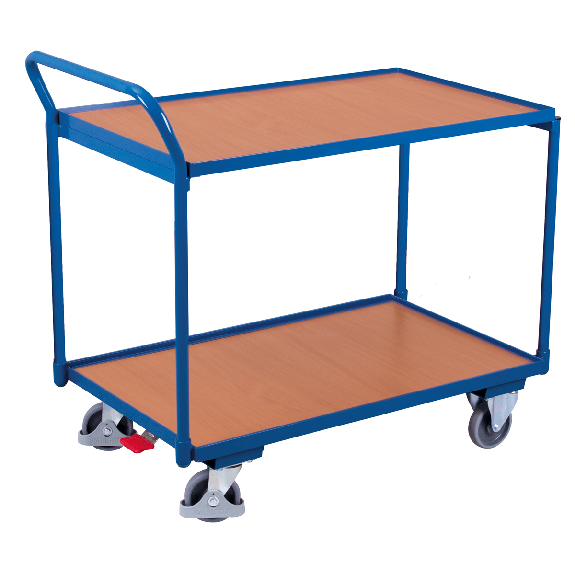 VARIOfit Tischwagen mit gebogenem Schiebegriff und 2 Ladeflächen 985x595mm VARIOfit Tischwagen mit gebogenem Schiebegriff und 2 Ladeflächen 985x595mm-Beschreibung lesen