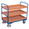 Etagenwagen, niedrig mit 3 Ladeflächen, umrandet 965x655mm