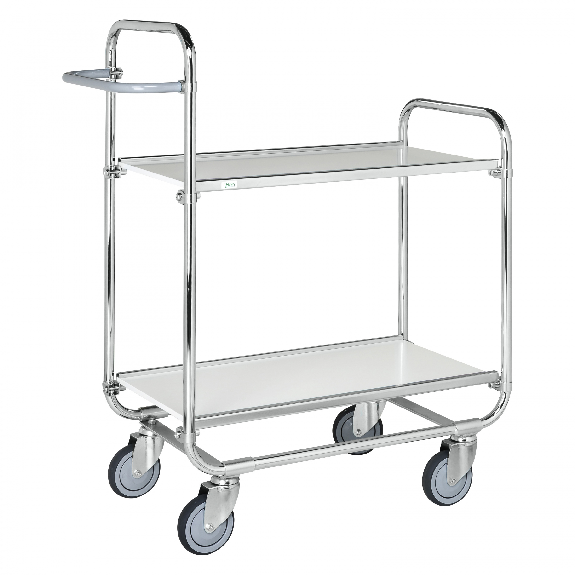 Kommissionierwagen verzinkt mit 2 laminierten Böden 750x425mm-Beschreibung lesen