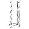 Tablettwagen 600x440x1880mm verzinkt für 18 Tabletts mit Bremse