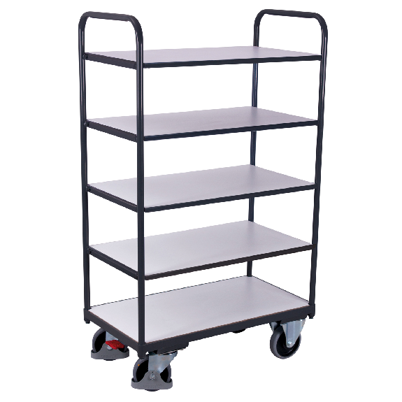 ESD Etagenwagen, hoch mit 5 Ladeflächen 1000x600mm ESD Etagenwagen, hoch mit 5 Ladeflächen 1000x600mm-Beschreibung lesen