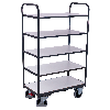 ESD Etagenwagen, hoch mit 5 Ladeflächen 1000x600mm