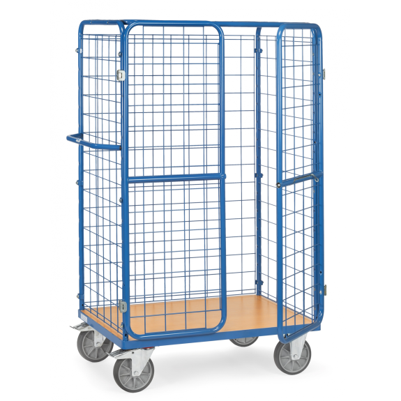 Paketwagen mit 3 Wänden, Tür und Dach aus Drahtgitter, Höhe 1800mm 1000x600mm Paketwagen mit 3 Wänden, Tür und Dach aus Drahtgitter, Höhe 1800mm 1000x600mm-Beschreibung lesen