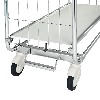 Bordwagen verzinkt mit 3 laminierten Böden 1195x470mm und vergitterten Stirnwänden und Bremse