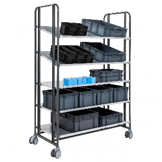 Kommissionierwagen Serie 168 dunkelgrau 877x638x1300mm-Beschreibung lesen