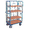 Dreiwandwagen, hoch und vergittert mit 4 Etagen 850x500mm