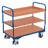 Etagenwagen, niedrig mit 3 Ladeflächen und Rand 1000x700mm