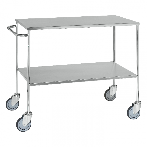 Edelstahl- Tischwagen verzinkt 1000x580mm Ladefläche mit Gummibereifung mit Bremse-Beschreibung lesen