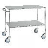 Edelstahl- Tischwagen verzinkt 1000x580mm Ladefläche mit Gummibereifung mit Bremse
