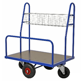 Baumarktwagen mit verzinktem Kleinteilekorb 1000x700x1250mm-Beschreibung lesen