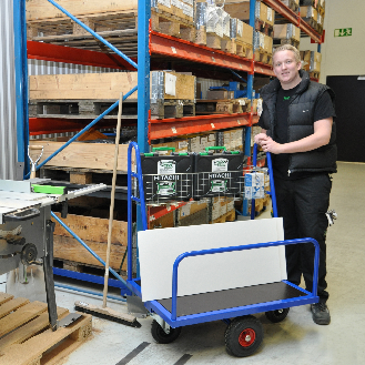 Baumarktwagen mit verzinktem Kleinteilekorb 1000x700x1250mm-Beschreibung lesen