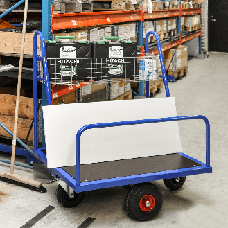 Baumarktwagen mit verzinktem Kleinteilekorb 1000x700x1250mm-Beschreibung lesen