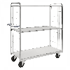 Bordwagen verzinkt mit 3 laminierten Böden 1000x600mm vergitterte Stirnwände mit Bremse