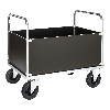 Kastenwagen, verzinkt 1200x800x900mm mit Ladefläche und 4 Wänden mit Gummibereifung und Bremse
