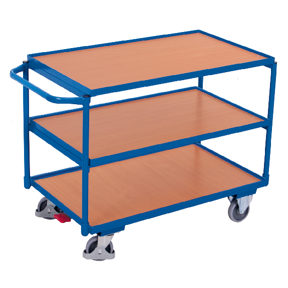 VARIOfit Tischwagen mit Schiebegriff und 3 Ladeflächen 835x495mm-Beschreibung lesen