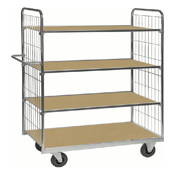 ESD-Etagenwagen Serie 9000-L mit 4 Etagen 1400x600mm ESD-Etagenwagen Serie 9000-L mit 4 Etagen 1400x600mm-Beschreibung lesen