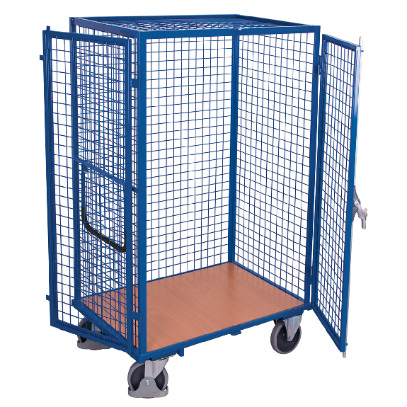 Etagenwagen, außen vergittert mit Flügeltür und Ladefläche 1245x785mm-Beschreibung lesen
