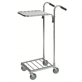 Mini- Servierwagen verzinkt mit Ladefläche 410x355mm ohne Bremse-Beschreibung lesen