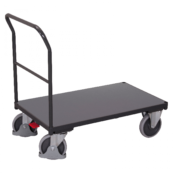 VARIOfit Schiebebügelwagen 1030x700mm Gummibereifung 500kg Tragkraft Anthrazitgrau-Beschreibung lesen