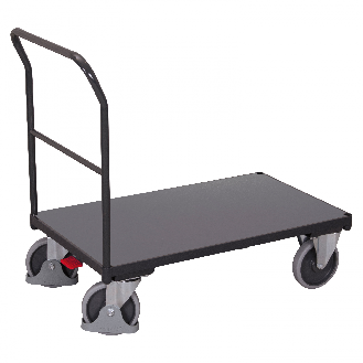 VARIOfit Schiebebügelwagen 1030x700mm Gummibereifung 500kg Tragkraft Anthrazitgrau-Beschreibung lesen