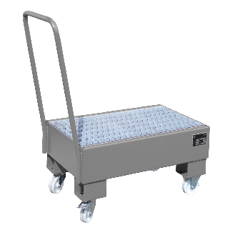 Fahrbare Auffangwanne AW 60-1 SR, lackiert, Mausgrau-Beschreibung lesen