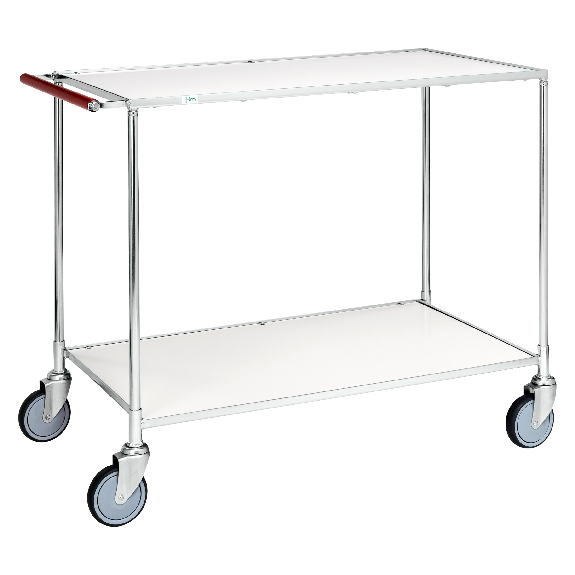 Voiture de table en blanc, galvanisé avec un confort de la poignée 1000x580x850 mm-Leggi tutto