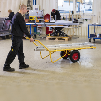 Schwerlastwagen 1650x615mm Ladefläche mit Luftbereifung und 500kg Tragkraft-Beschreibung lesen