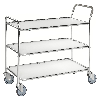 Tischwagen mit verzinktem Rahmen 3 Etagen 850x508mm Ladefläche in weiss