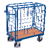 Paket-Vierwandwagen, niedrig, seitlich vergittert Ladefläche 1000x600mm