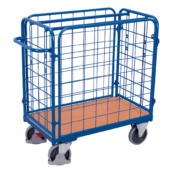 Paket-Vierwandwagen, niedrig, seitlich vergittert Ladefläche 1000x600mm Paket-Vierwandwagen, niedrig, seitlich vergittert Ladefläche 1000x600mm-Beschreibung lesen