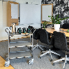 Kongamek Tablettwagen 770x495x960mm Anthrazit grau pulverbeschichtet mit Bremse und 3 Tabletts in grau Kongamek Tablettwagen 770x495x960mm Anthrazit grau pulverbeschichtet mit Bremse und 3 Tabletts in grau