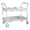 Tischwagen mit Rand 1130x550x940mm Ladefläche verzinkt