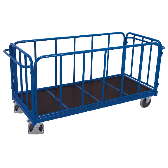 Vierwandwagen mit senkrechten Streben Gummibereifung 500kg Tragkraft 2005x810mm-Beschreibung lesen