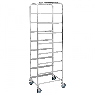 Kistenwagen 460x590x1880mm verzinkt mit 8 Böden mit Bremse-Beschreibung lesen