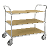 ESD-Etagenwagen mit 2 Schiebegriffen und 3 Etagen 900x540mm Ladefläche ohne Bremse