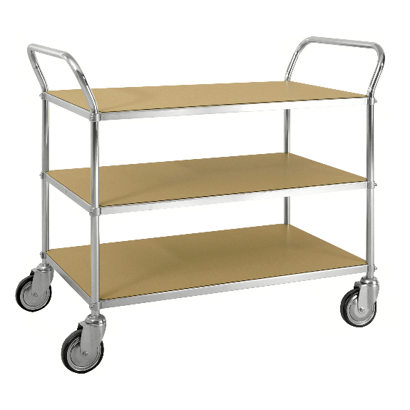 ESD-Etagenwagen mit 2 Schiebegriffen und 3 Etagen 900x540mm Ladefläche ohne Bremse ESD-Etagenwagen mit 2 Schiebegriffen und 3 Etagen 900x540mm Ladefläche ohne Bremse-Beschreibung lesen