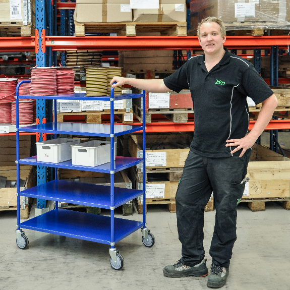 Etagenwagen mit 5 Böden 900x440mm pulverbeschichtet und verzinkt 24mm Rand ohne Bremse-Beschreibung lesen