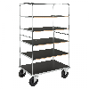 Multi-Etagenwagen, verzinkt 1200x800x1800mm mit 5 Etagen, Gummibereifung und Bremse