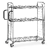 Kommissionierwagen 1250x610mm aus Drahtschweißgitter, 1825mm hoch mit 4 Gitterböden