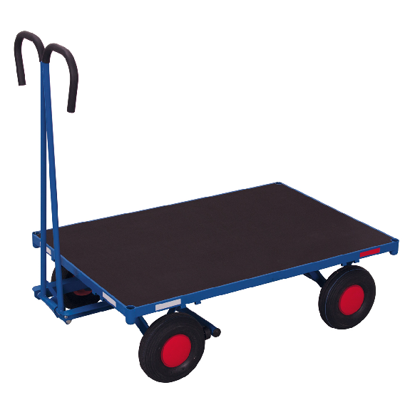 Handpritschenwagen ohne Bordwand mit Luftbereifung, bis 1250kg Traglast 1200x800mm-Beschreibung lesen