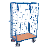 Paket-Dreiwandwagen, hoch, seitlich vergittert Ladefläche 1200x800mm