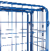 Paket-Dreiwandwagen, hoch, seitlich vergittert Ladefläche 1200x800mm