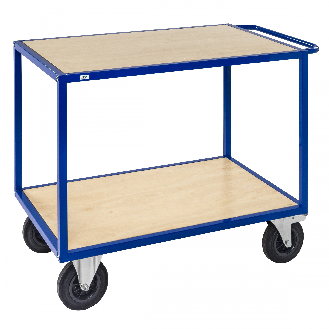 Tischwagen aus Holz mit Schiebegriff und Bremse-Beschreibung lesen