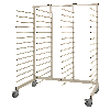 Trockenwagen in blau 460x500x1200mm mit Auflagerohren