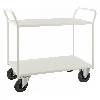 Etagenwagen voll verschweisst in weiß mit 2 Böden 940x540mm Ladefläche