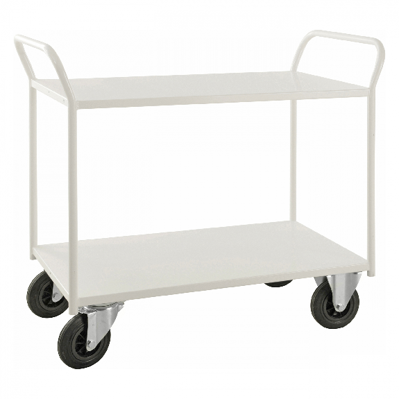 Etagenwagen voll verschweisst in weiß mit 2 Böden 940x540mm Ladefläche Etagenwagen voll verschweisst in weiß mit 2 Böden 940x540mm Ladefläche-Beschreibung lesen