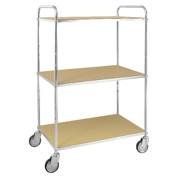 ESD-Etagenwagen mit 3 Etagen 900x540mm Ladefläche ohne Bremse ESD-Etagenwagen mit 3 Etagen 900x540mm Ladefläche ohne Bremse-Beschreibung lesen