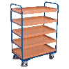 Etagenwagen, hoch mit 5 Ladeflächen, umrandet 965x555mm