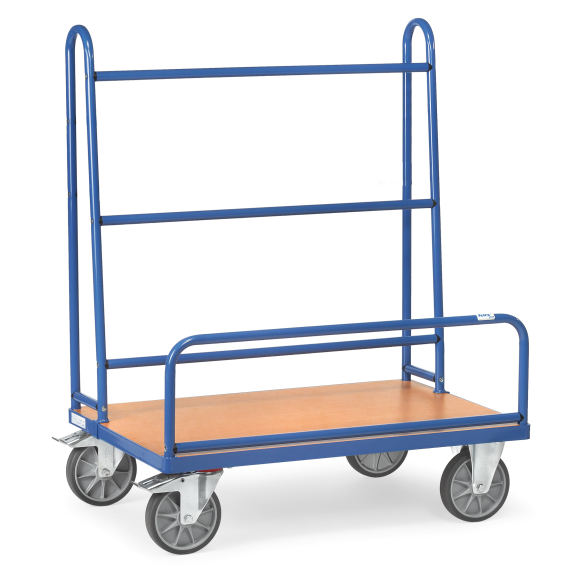Wagon à plaque avec supports de tuyaux solides 1270x535 mm zone de chargement-Leggi tutto