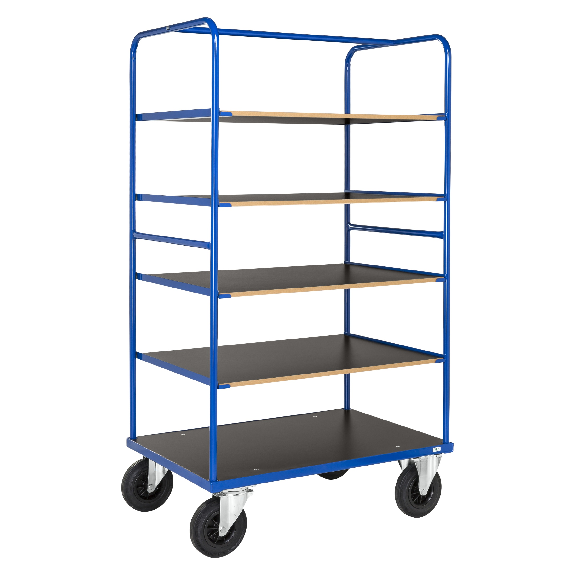 Multi-Etagenwagen in blau 1000x700x1800mm mit 5 Etagen, Gummibereifung und Bremse Multi-Etagenwagen in blau 1000x700x1800mm mit 5 Etagen, Gummibereifung und Bremse-Beschreibung lesen
